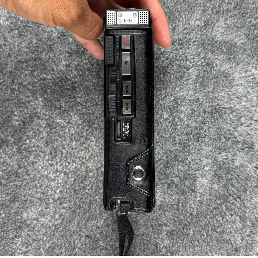 Sony TCS-430 Stereo Cassette-Corder Vintage Portable Tape Recorder Black Case